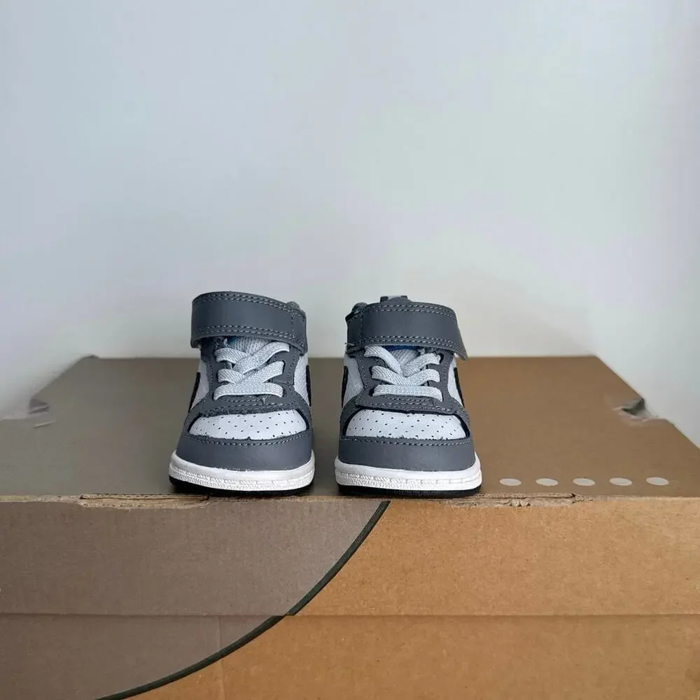 Nike Court Borough Grey/White Baby Sneakers- SZ 2 C